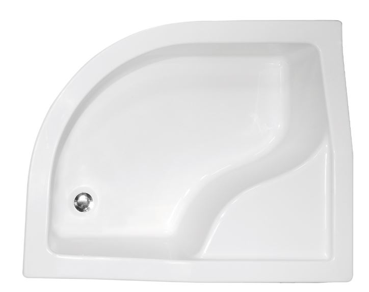 Besco Maxi Brodzik asymetryczny P biały 100x80x24 (#BAM-100-NP)